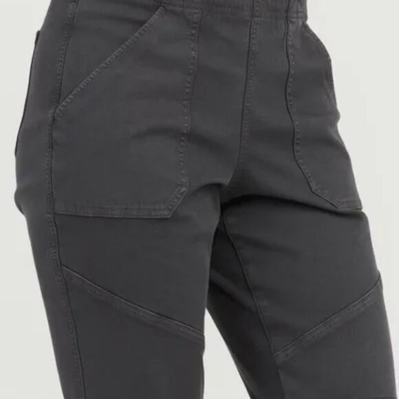 SPANX Stretch Twill Cargo Jogger Washed Black Gray Pull On Boho SMALL #20319R - Picture 14 of 15